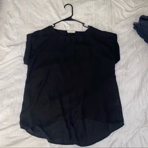 Rolled sleeve blouse